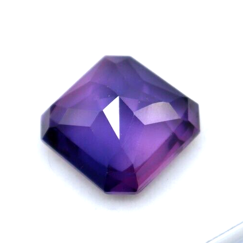 Piedras preciosas sueltas certificadas Asscher zafiro azul púrpura natural de 20,60 quilates - Imagen 8 de 9