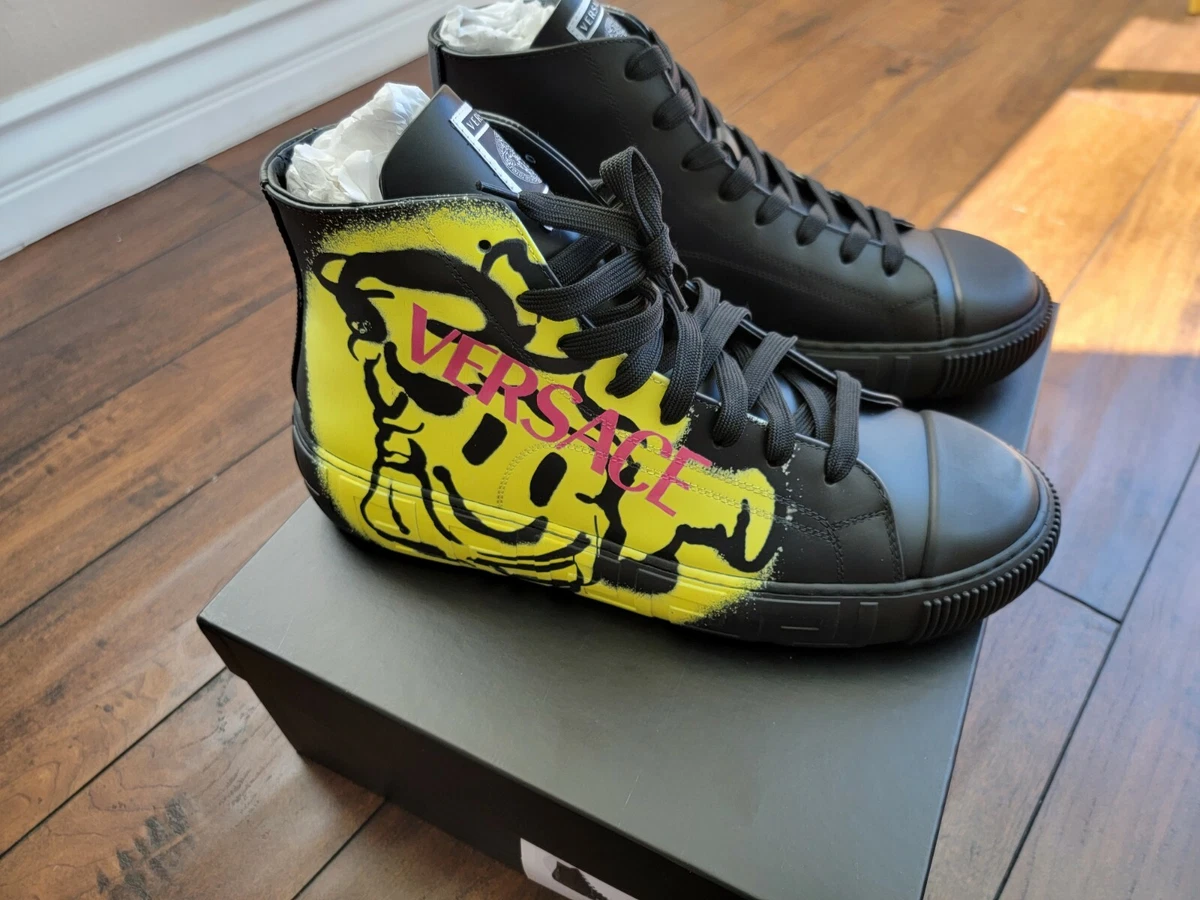 versace la greca high top sneakers