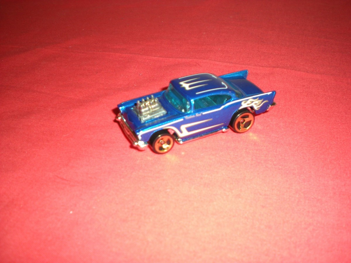 ミニカー Hot Wheels KUSTOM HOTROD VINTAGE HOT WHEELS '57 CHEVY CUSTOM ROD BLUE 1:64 SCALE | eBay