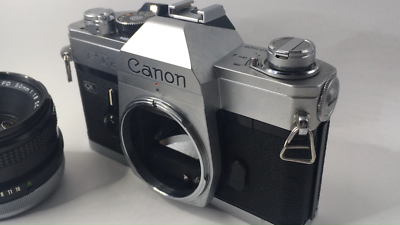 Exc+5】 Canon FTb QL Silver 35mm SLR Film Camera / FD 50mm F1.8
