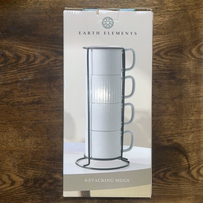 Earth Elements 4-Stacking mugs