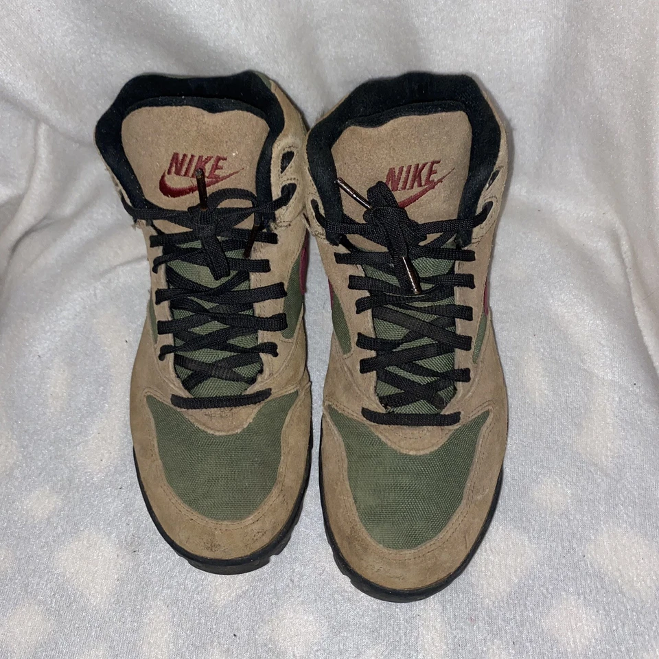 De Colección Nike ACG Caldera Años 90 Gamuza Botas de Senderismo RARAS Marrón Ciruela Swoosh Para Mujer 9 Foto 4 de 4