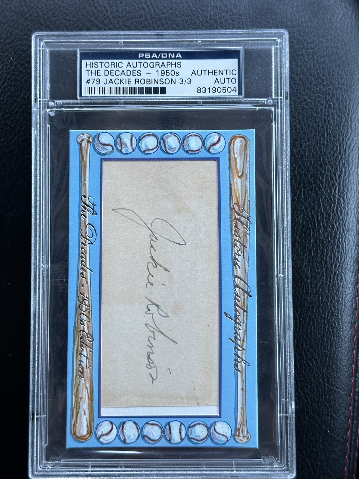 Jackie Robinson Autographed Signed 2012 HISTORIC S HA Decades #79 Auto 3/3 PSA/DNA HOF 