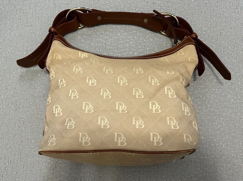 Dooney & Bourke Gretta бежевый коричневый средний выстеганный эластичной Hobo сумка сумочка Дамская сумка - Изображение 3 из 4