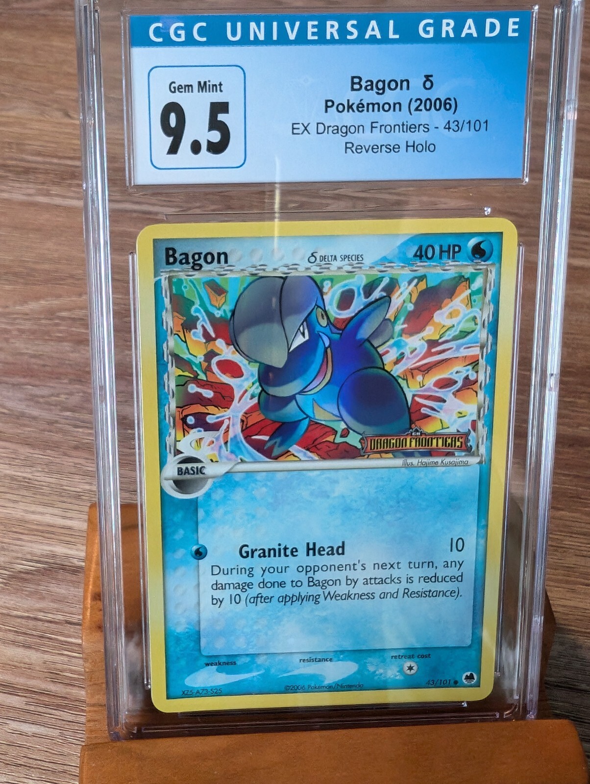 2006 Pokemon EX Dragon Frontiers Bagon Reverse Holo #43 CGC Gem Mint 9.5/10