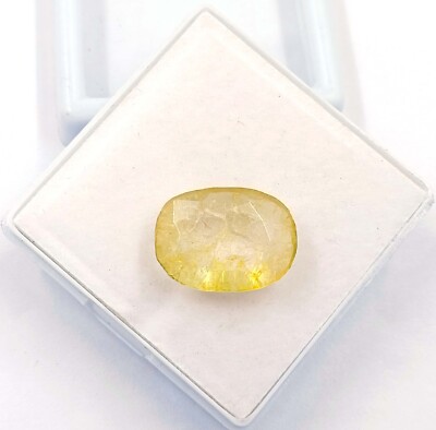 11.80 Ct Biggest Offer Yellow Sapphire Oval Cut EGL Certified Loose Gemstone NSC