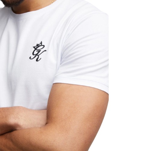 GYM KING Longline Fitted Tee Shirt GK Mens T-Shirt Crew Neck Summer Cotton Top - Picture 9 of 23