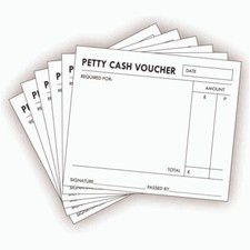 Voucher in contanti piccoli x 6 pastiglie da 100 fogli