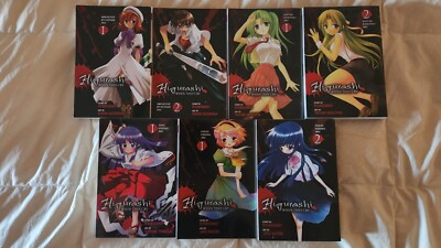 Higurashi ひぐらしのなく頃に　英語 English Manga Higurashi When They Cry Vol. 1, 2, 3, 4, 5, 6,7 (1-7) Manga