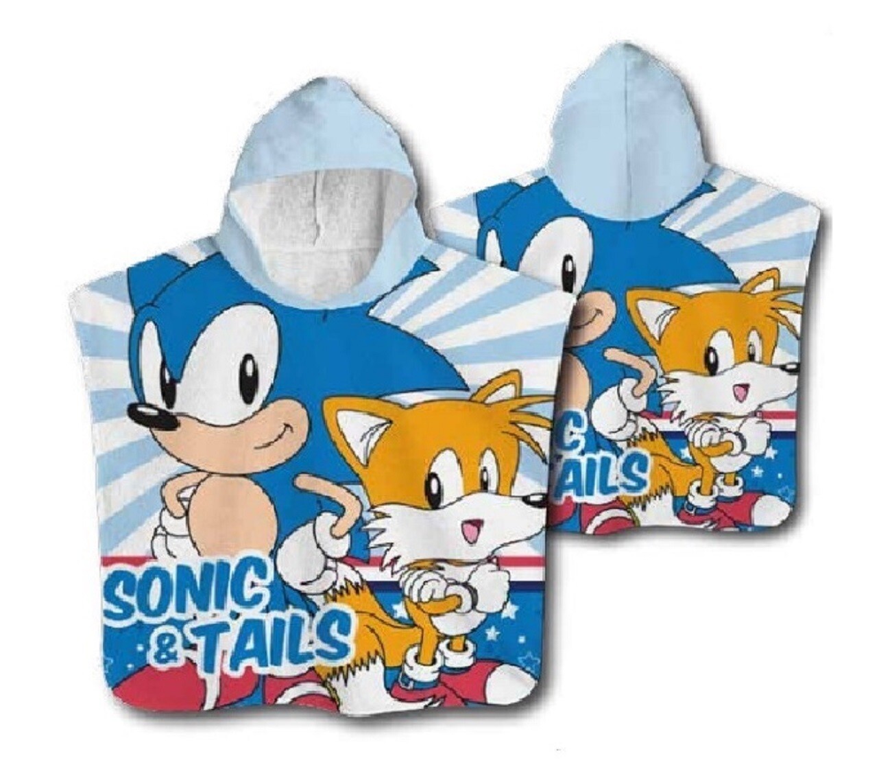 Sonic El Hedgehog Poncho Baño Niños Poncho Con Capucha 50 x 100cm