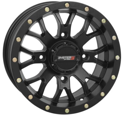 SYSTEM 3 Matte Black Off-Road ST-3 Simulated Beadlock Wheels 15S3-1156