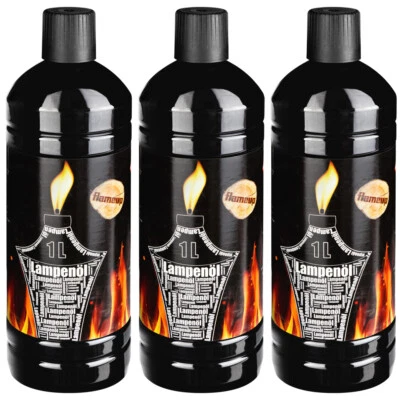 FLAMEUP (7,33€/1l) 3 L Lampenöl Gartenfackel neutral klar Petroleumlampe Öllampe Laterne
