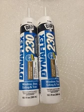 2 Dynaflex 230 10.1 Oz. Clear Premium Exterior/Interior Window Door Trim Sealant