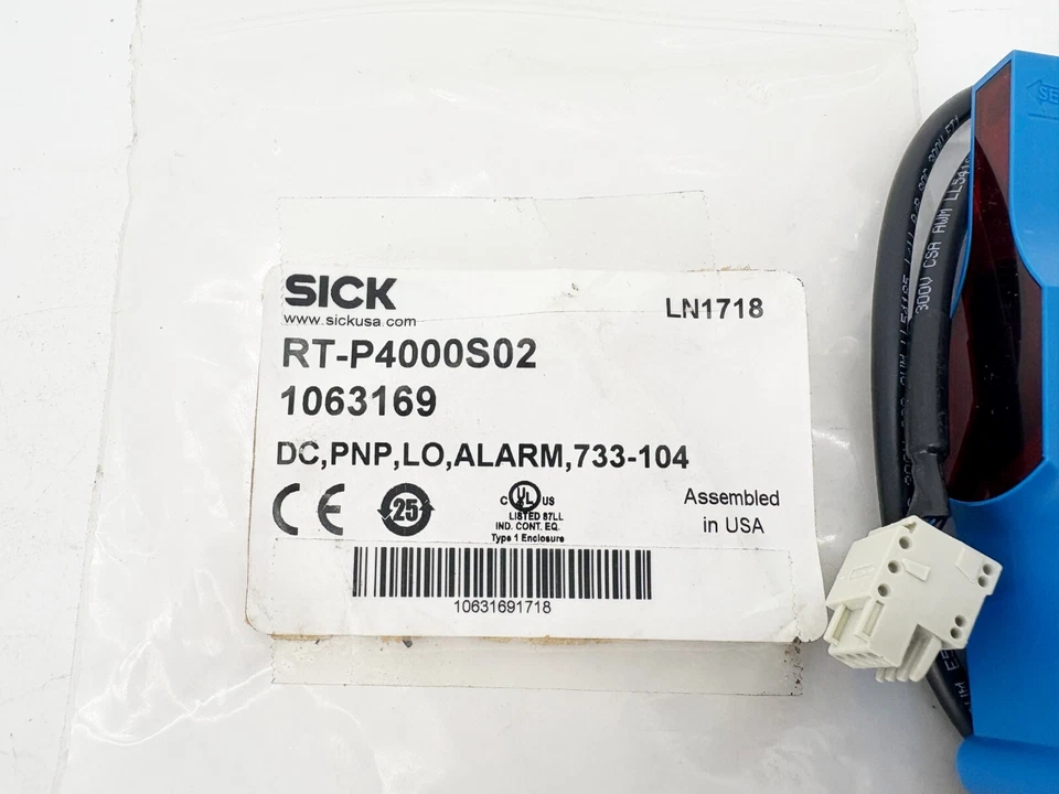 New Sick RT-P4000S02 Photoelectric Proximity Sensor 1063169 10-30VDC 100mA - Image 3 of 4