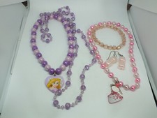 Child Teen 3 Necklace 1 Pierced Earring 1 Bracelet Pinks Purples CUTE