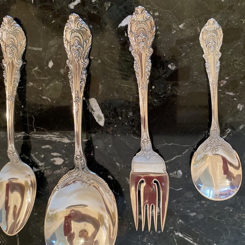 WALLACE SIR CHRISTOPHER STERLING SILVER 6 SERVING pcs FLATWARE SET - Picture 5 of 18