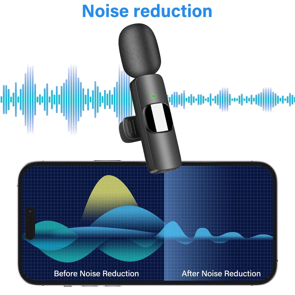 Micrófono Lavalier inalámbrico para teléfono Android USB-C, micrófono de solapa - Imagen 4 de 4