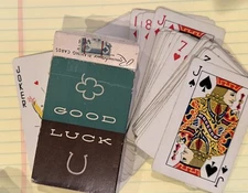 Good Luck Remembrance  Redi Slip Playing Cards Vintage