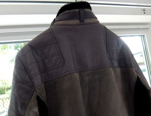NEIL BARRETT LEATHER JACKET XXL black biker fur made in italy 2xl xl grey black - Bild 9 von 20