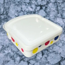 Wonder Bread Plastic Container Polka Dots Storage Sandwich Bread Holder 2006