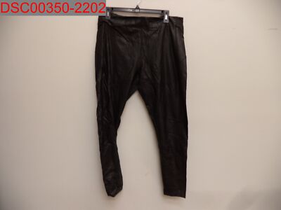 NWOT - Nordstrom Women's Black Faux Leather Leggings, Size XL