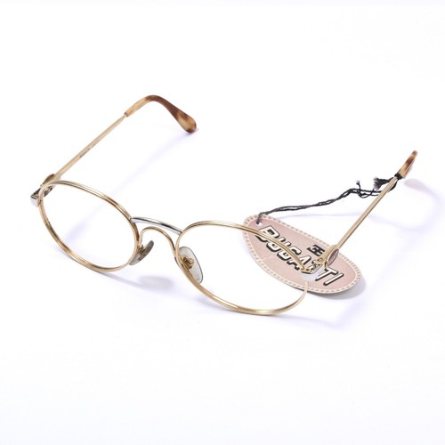 ETTORE BUGATTI Brillengestell Frames Gold Hand Made in France Vintage Oval 1980e