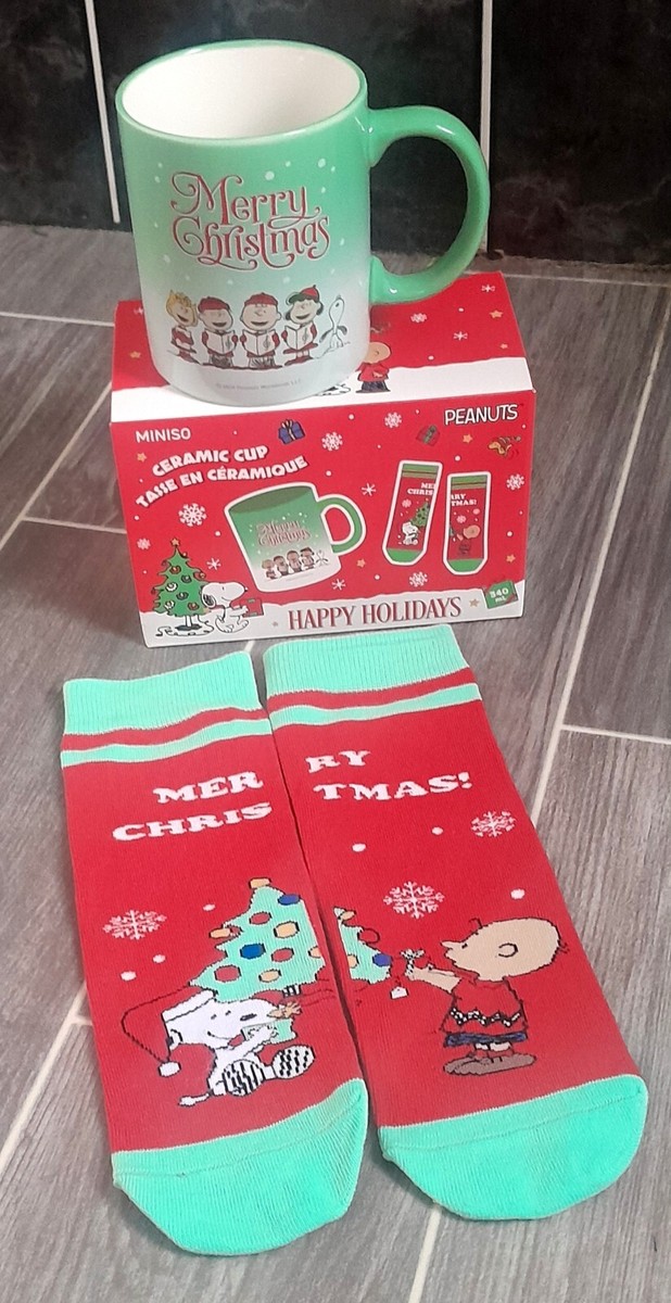 Cadeau Femme Adolescente Set Cadeau Snoopy - Mug Céramique 312 Ml + Chaussettes Douces - Cadeau Femme Et Ado Chaussettes Snoopy