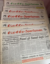 LOTTO 10 GIORNALI CAVALLI TROTTO SPORTSMAN-1982- 1985- 1988- 1991- 1994 IPPICA