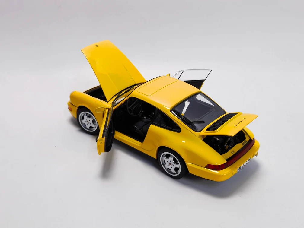 NOREV 1:18 Yellow Porsche 911 Carrera 4 964 Alloy Car Model