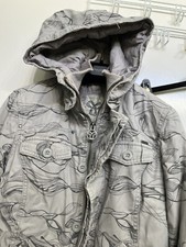 Tna Logo Khaki Cotton Cozy Ski Hoodie Jacket Coat M