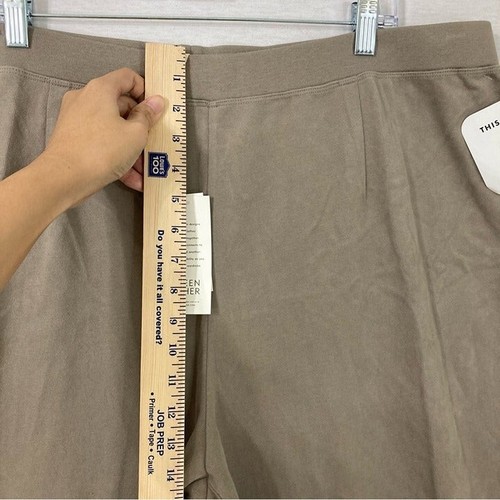 New Eileen Fisher Light Brown/Tan Cotton Pull-on Crop Pants size 3X - Picture 5 of 10