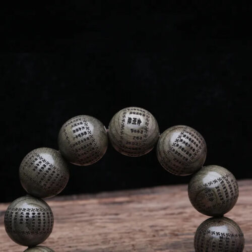 20mm Natural Ebony Bead Bracelet Tibetan Buddhist Bracelet Ebony Buddhist - Picture 8 of 8