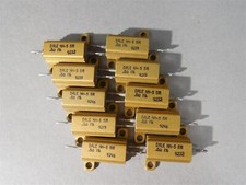 Lot of 10 Dale Power Resistor NH-5 5W .5  1 - New