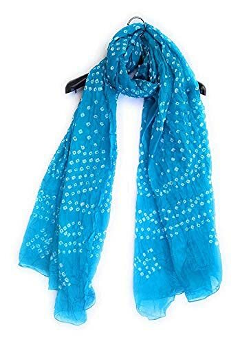 50 Pc Rajasthani Women's Silk Dupatta Tie-Dye Bandhani Bandhej Solid Color Scarf - Picture 6 of 12