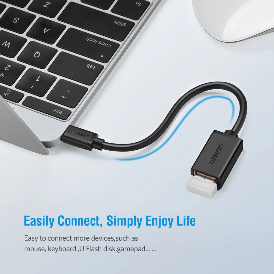Ugreen USB Type C to USB 3.0 Aluminum OTG Cable Adapter - 15cm - Image 2 of 4