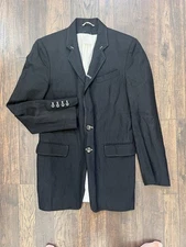 Ann Demeulemeester Coat Blazer Women XS Wool Blend Y2K 90s Style Old Money Goth