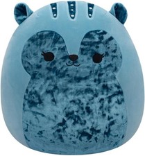 Squishmallows Original 14in Brunhilda The Blue Tonal Squirrel Velvet Accents