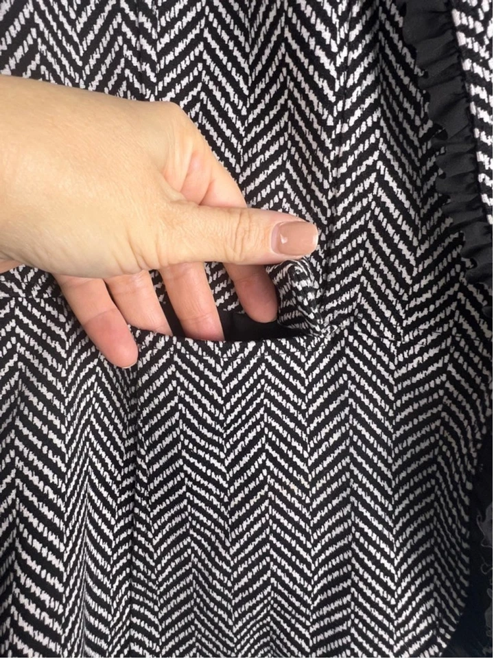 Chaqueta Blazer Mujer Chico's Negro Blanco Espiga Talla 8 Chicos 1 Foto 4 de 4