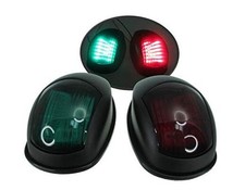 Boat Navigation Lights Red and Green LED Side Lights 1 NM Model - Black
