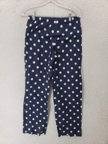GapBody Women Pants Extra Small Navy Polka Dot Cotton Blend Drawstring Pajama - Picture 13 of 19
