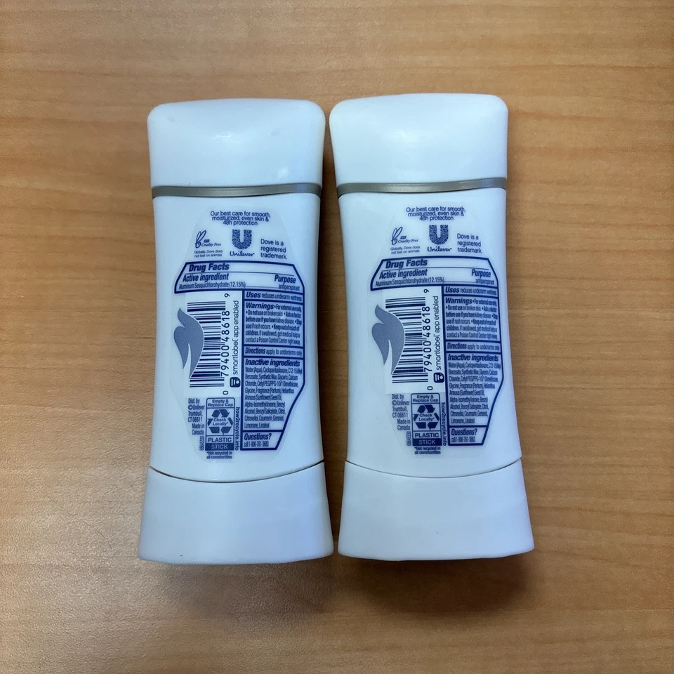 Paquete de 2 ~ Desodorante antitranspirante en barra agua pepino/como nuevo 2,6 oz Dove Ultimate Foto 2 de 4