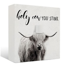 Highland Cow Bathroom Decor - Western Funny Bathroom Decor, Rustic Highland C...