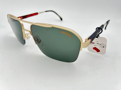Gafas de sol Carrera 8028/S AOZQT AOZ negro mate dorado verde/gris lentes piloto - Imagen 3 de 6