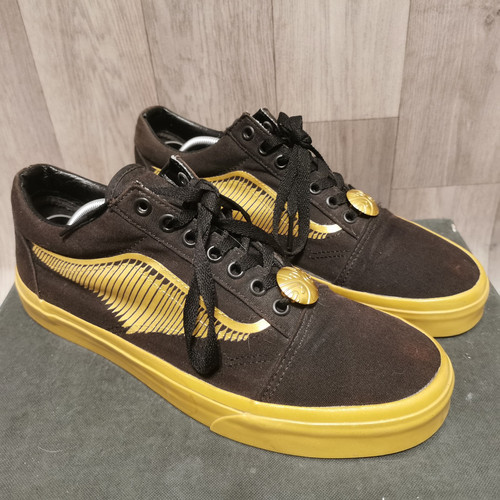 Vans Old Skool X Harry Potter Golden Snitch Men's Sz uk 8.5 Shoes Sneakers Black - Picture 1 of 21