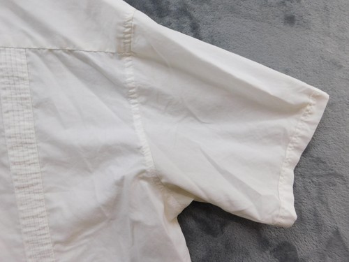 Clear Blue Sky Shirt Mens Large White Embroidered Guayabera Cuban Button Up - Picture 12 of 16