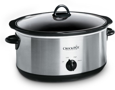 7 Quart Oval Manual Slow Cooker Stainless Steel