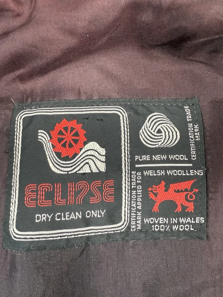 Poncho Topper Capa Lana Nueva Pura OS Lana Galesa Eclipse De Colección SIN CINTURÓN Foto 4 de 4