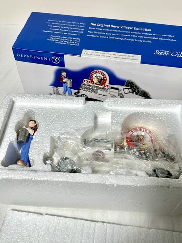 2002 Department 56 Snow Village Porcelain Fresh Dairy Delivery Truck 56.55195 - Picture 12 of 15