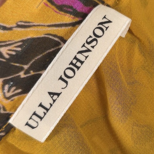 Ulla Johnson Spódnica mini Rozmiar 4 JEDWAB Mieszanka Zea Marszczona plisa Detale Obszywka Kwiatowa - Zdjęcie 4 z 14