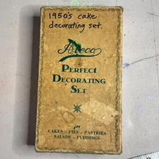 1950s Ateco Cake Decorating Set With Original Box & Instruction Booklet